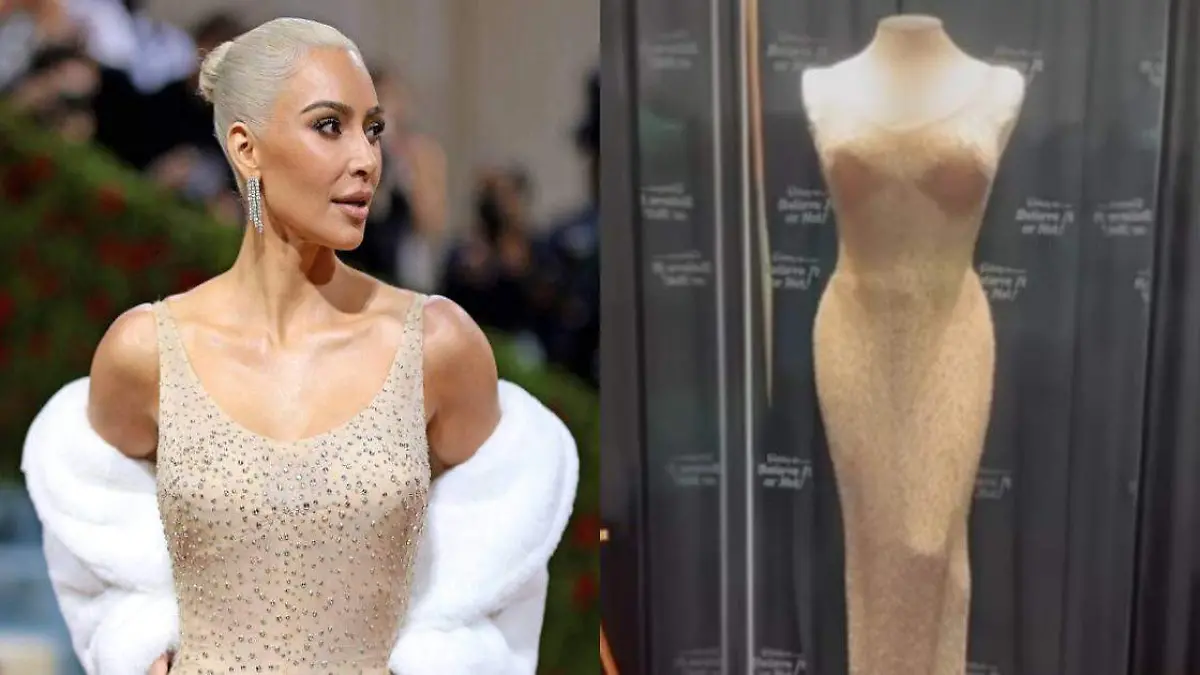 Nuevas fotos demuestran más supuestos daños de Kim Kardashian al vestido de Marilyn Monroe